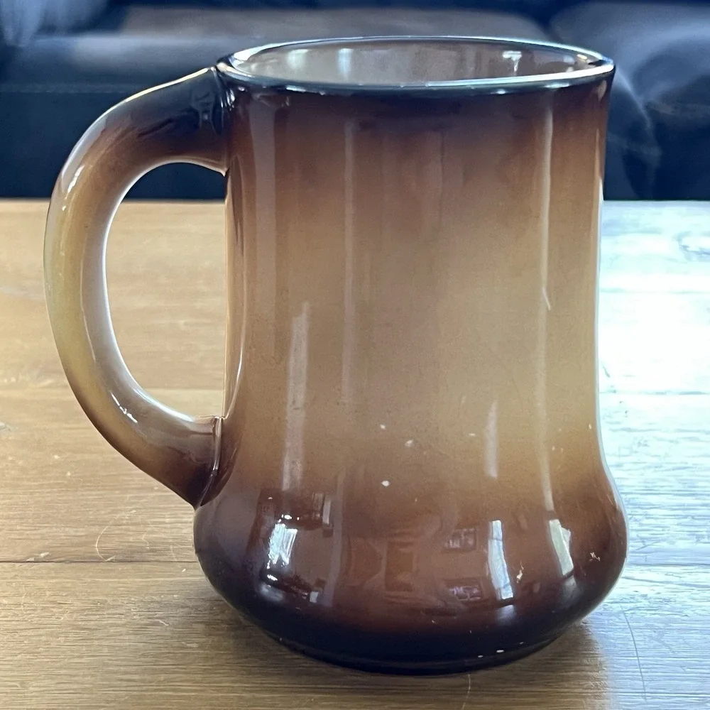 Vintage Taylor Smith Taylor TST St Bernard Dog Mug Brown Drip Glaze Coffee Cup - Picture 4 of 10